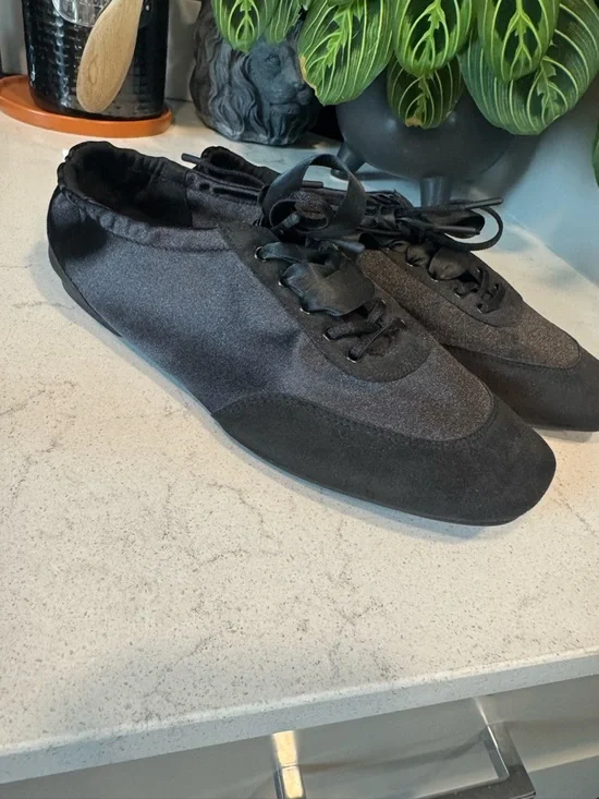 Vivaia Satin Ribbon Sneakers - Black - Picture 5 of 5